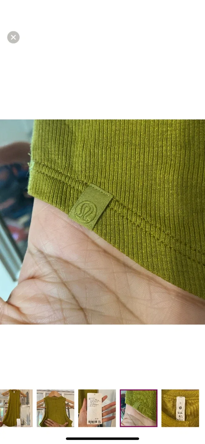gold lululemon tank top (hold tight) image indicator(5)