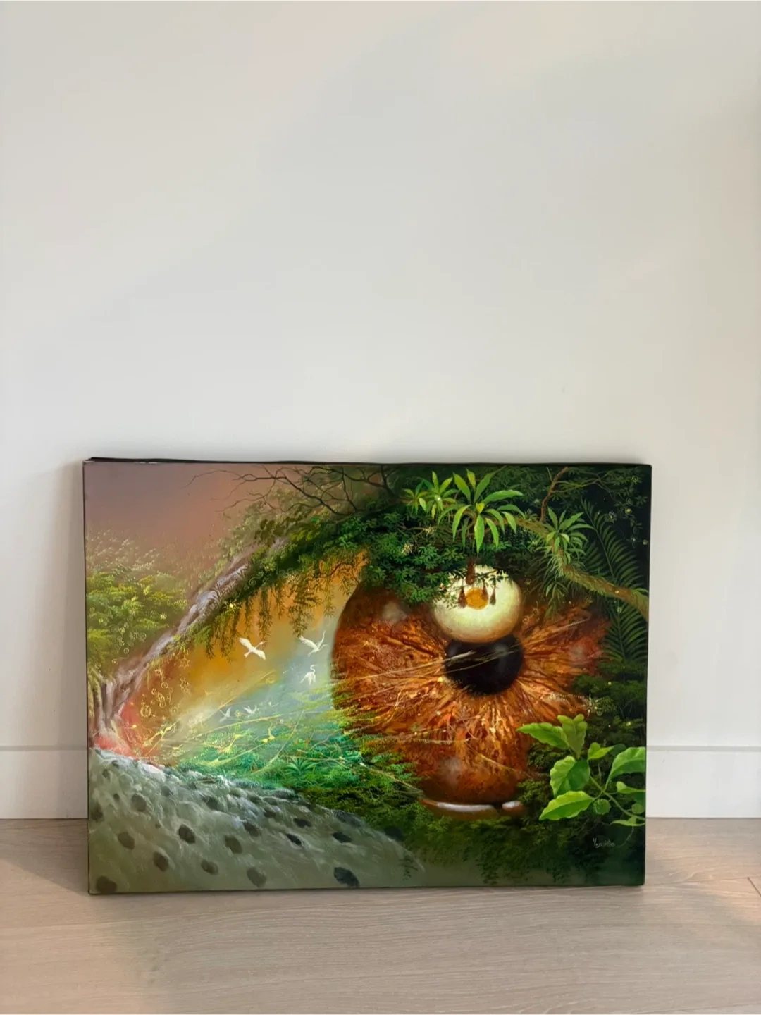 Amazon vision - hand painted ayahuasca inspired art