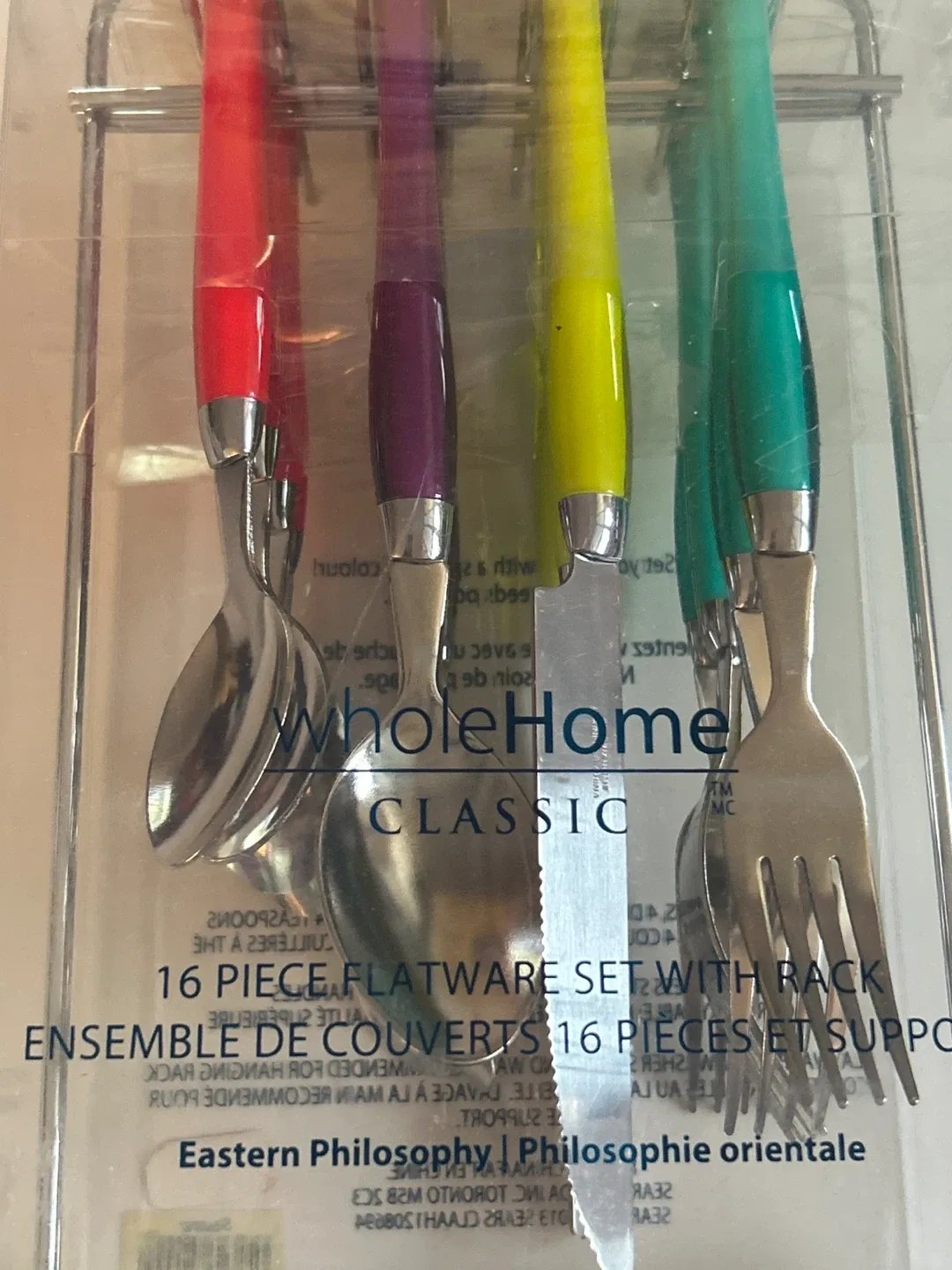 WholeHome Classic 16-Piece Flatware Set with Rack image indicator(3)
