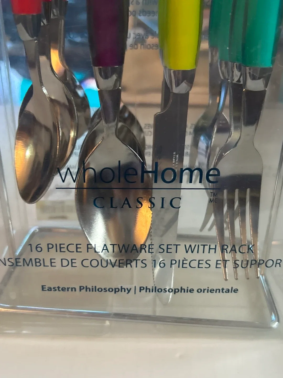 WholeHome Classic 16-Piece Flatware Set with Rack image indicator(5)