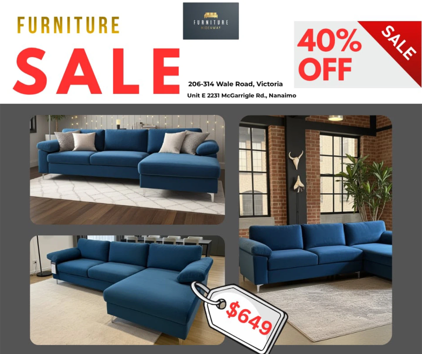 ✨40% OFF Sectional & Sleeper Sofas- Starting at $649‼️😱