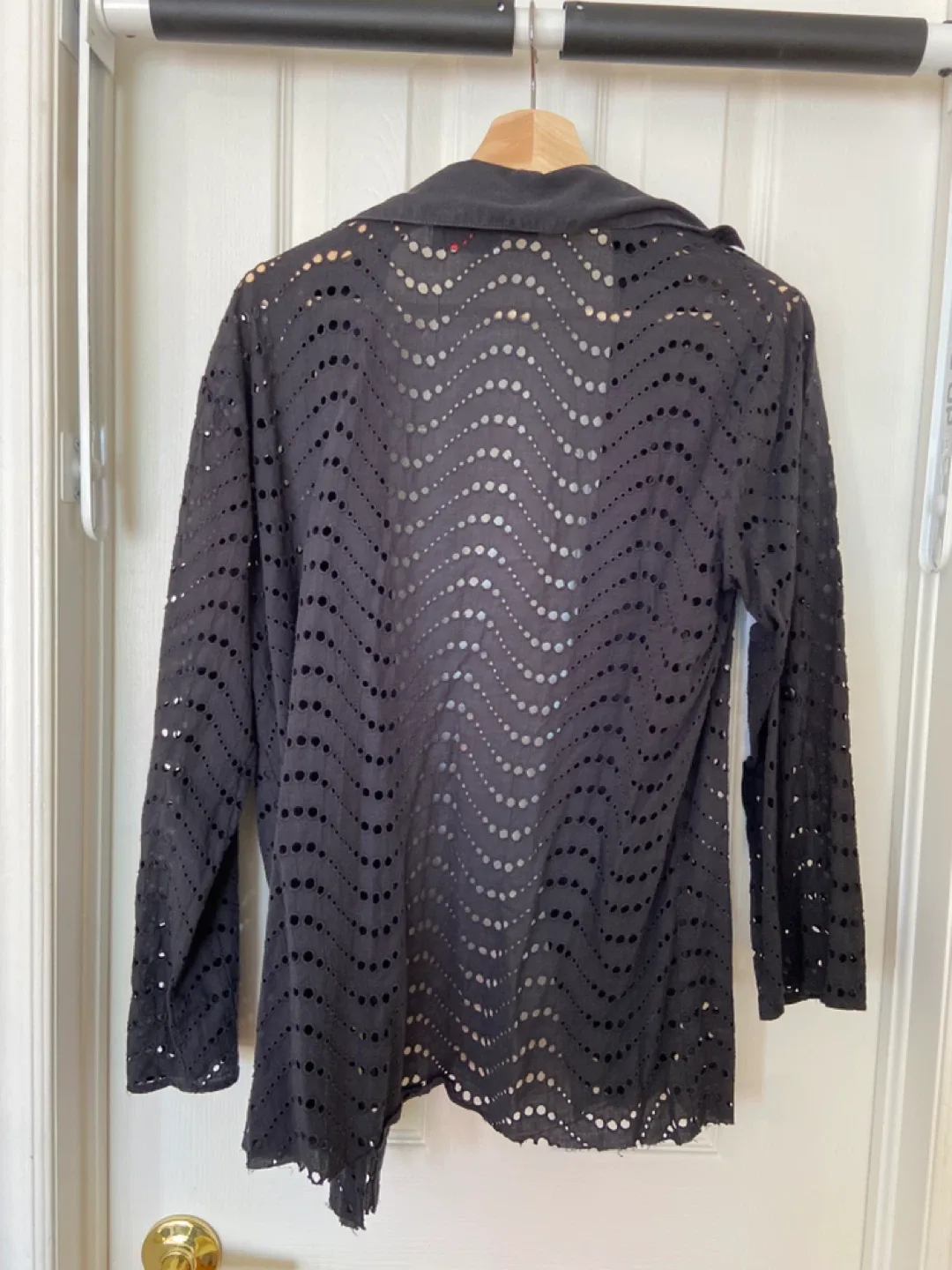 Talbots Black Eyelet Blouse thumbnail