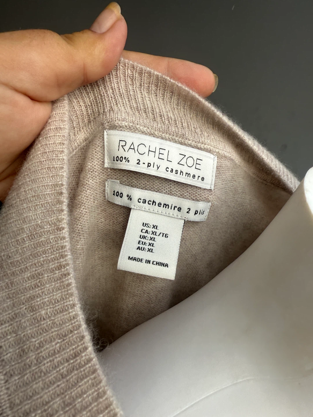 Rachel Zoe 100% Cashmere Sweater - XL - photo 4