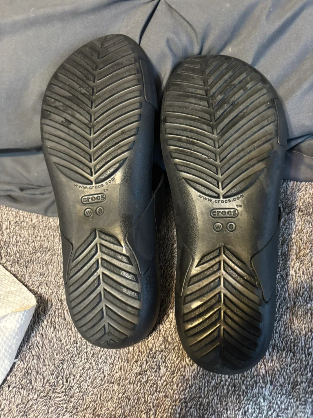 Crocs Women's Serena Slide Black Slip On Comfort Slide Sandals image indicator(9)