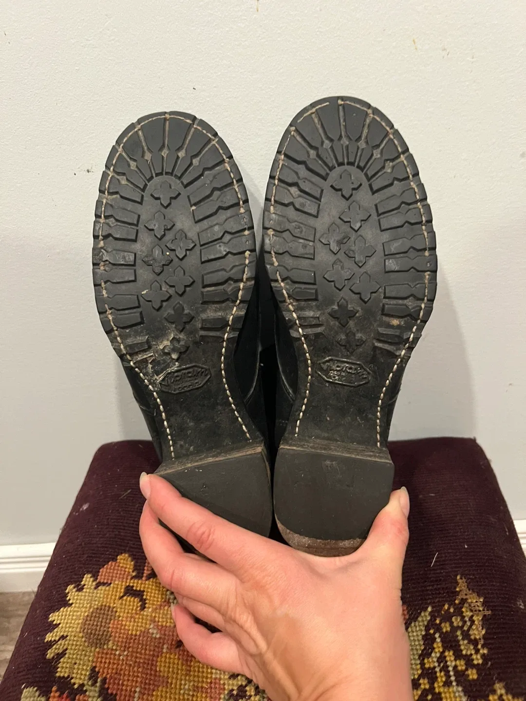 Frye Black Leather Ankle Boots image indicator(6)