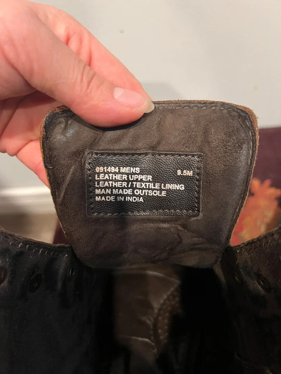 Men's Brown Leather Boots - Size 9.5 image indicator(5)