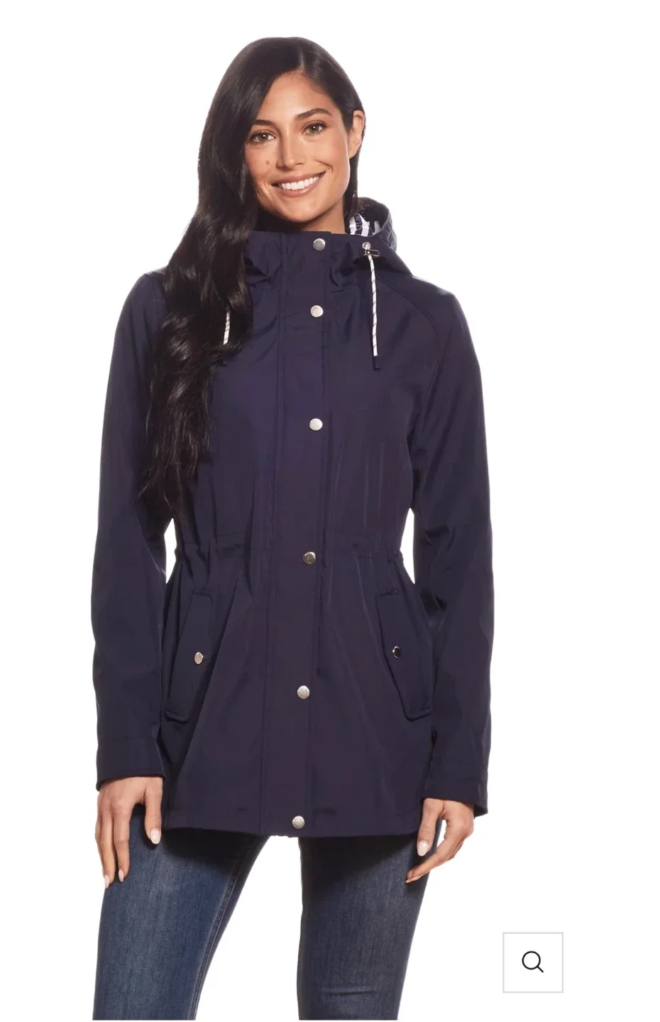 Women’s Weatherproof Navy Hooded Jacket (Size S) image indicator(7)
