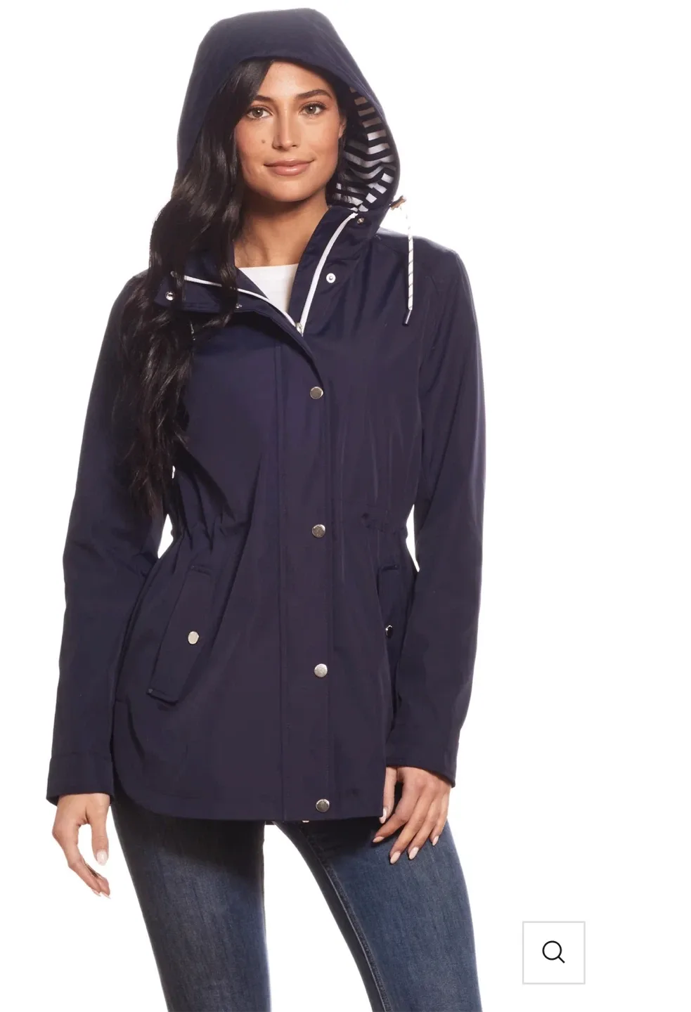 Women’s Weatherproof Navy Hooded Jacket (Size S) image indicator(8)