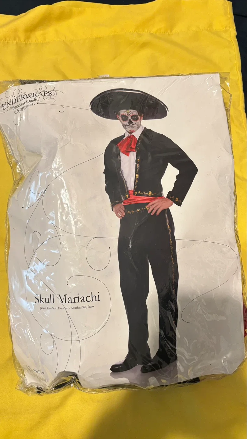 Underwraps Skull Mariachi Costume - One Size image indicator(3)