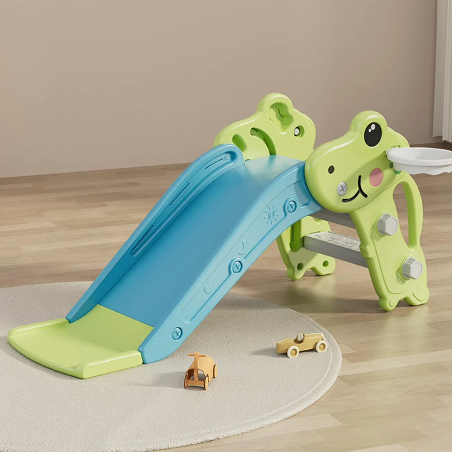 Kids Slide, Toddler Slide Plastic Stable Structure for Gift image indicator(2)