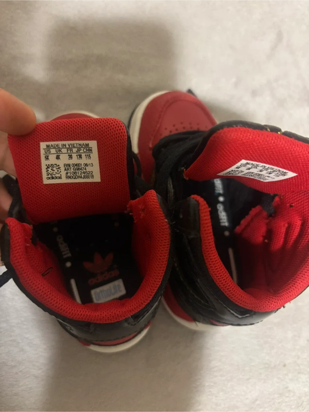 Adidas Kids' High-Top Sneakers, Size 5K image indicator(2)