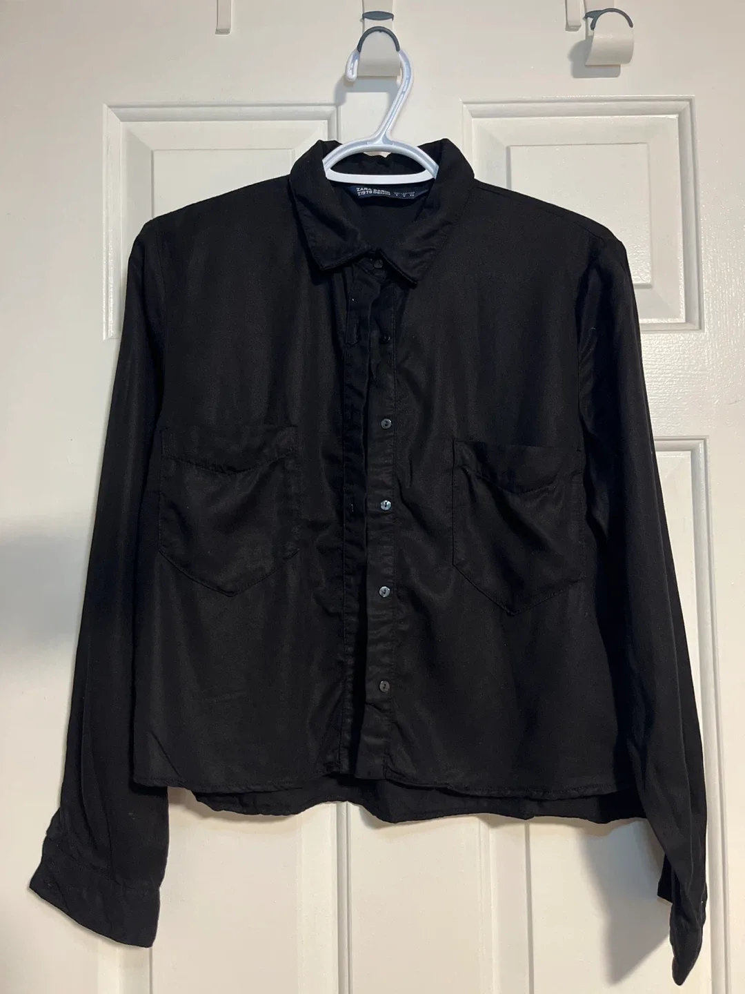 Zara Basic Z1975 Denim Black Shirt - Size S thumbnail