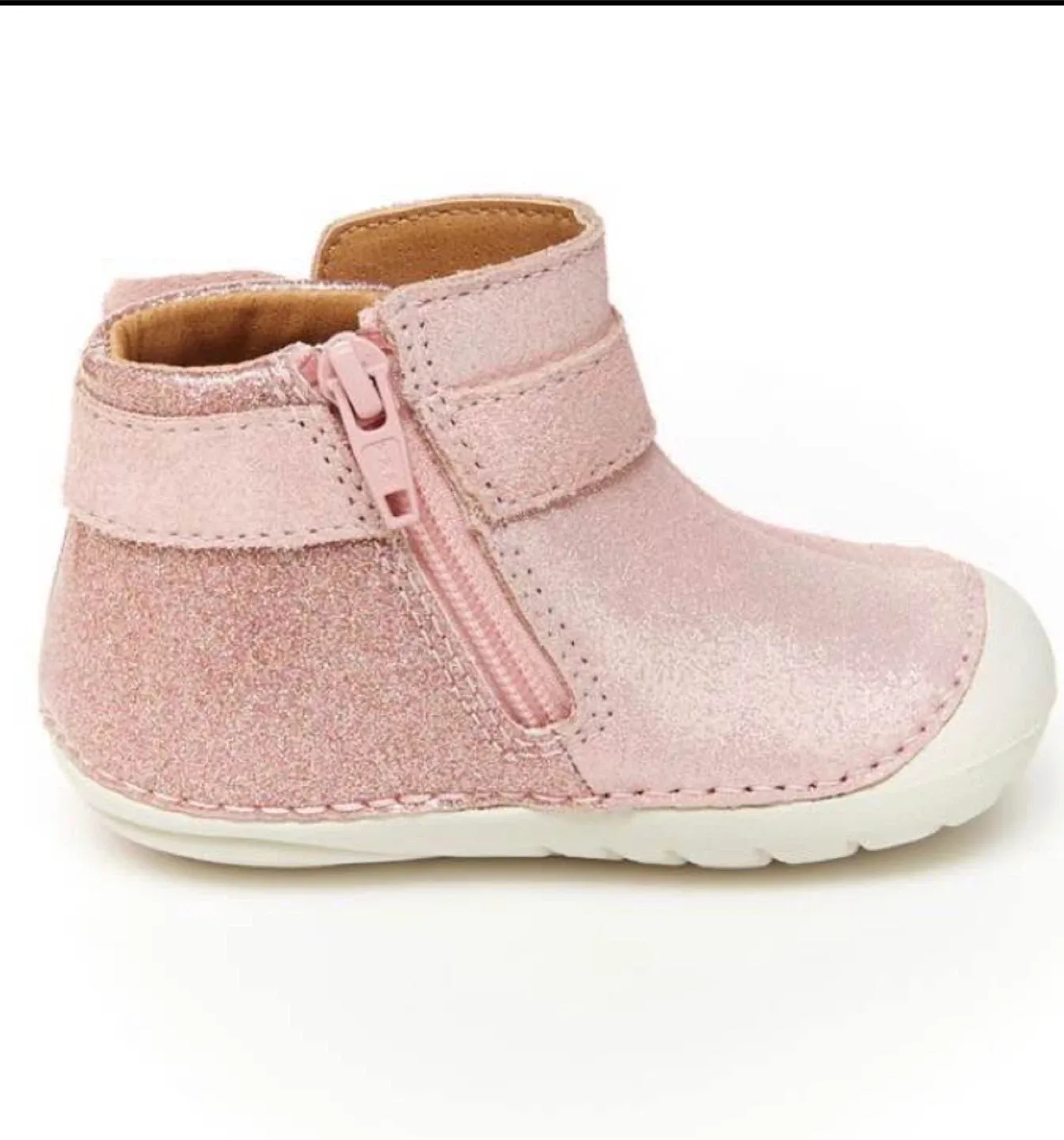 Stride Rite Pink Glitter Baby Boots image indicator(2)