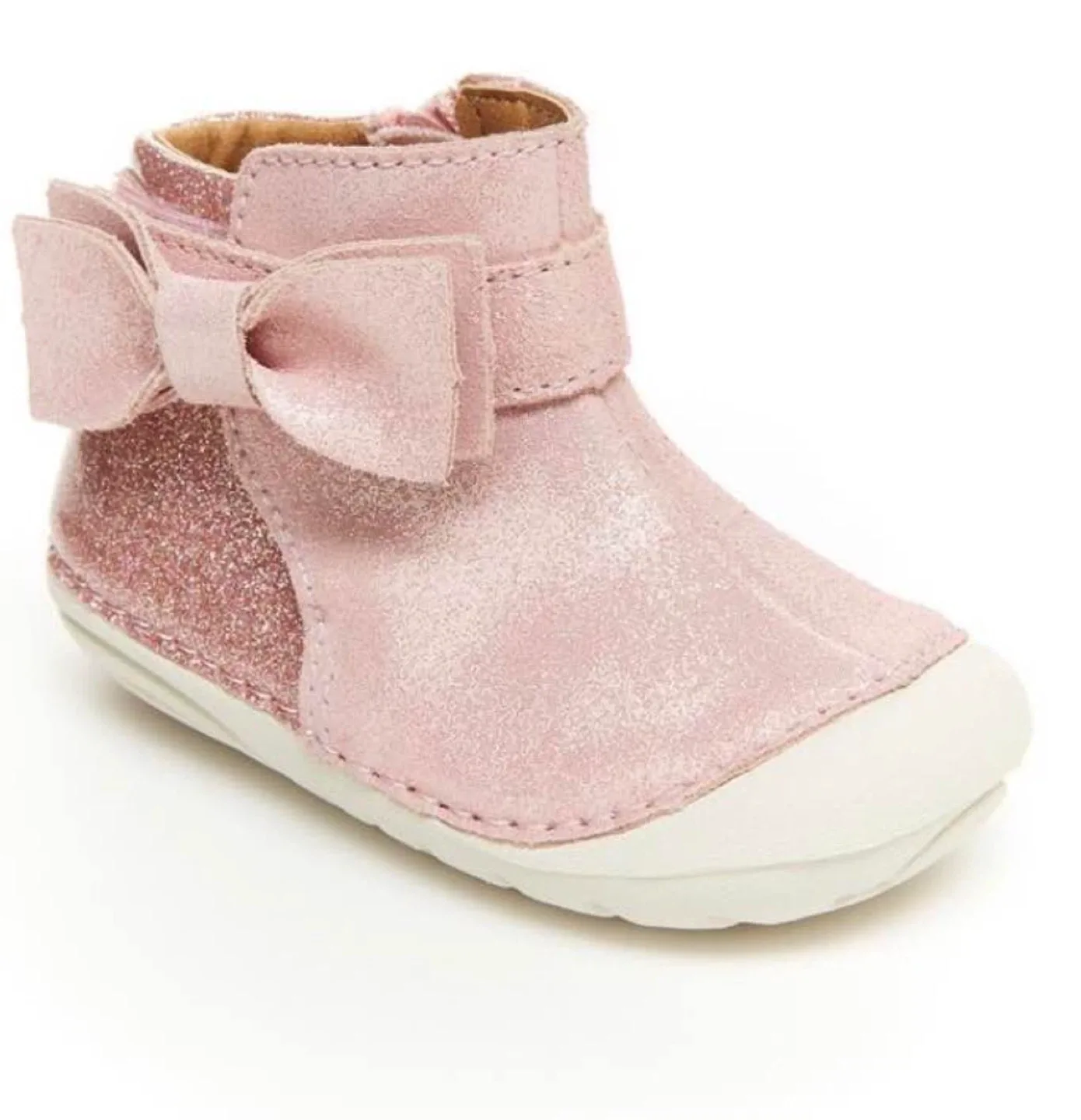 Stride Rite Pink Glitter Baby Boots thumbnail