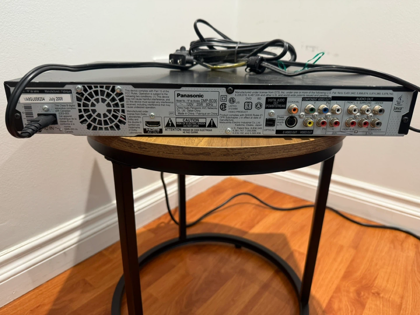 Panasonic DMP-BD30 Blu-ray Disc Player - photo 3