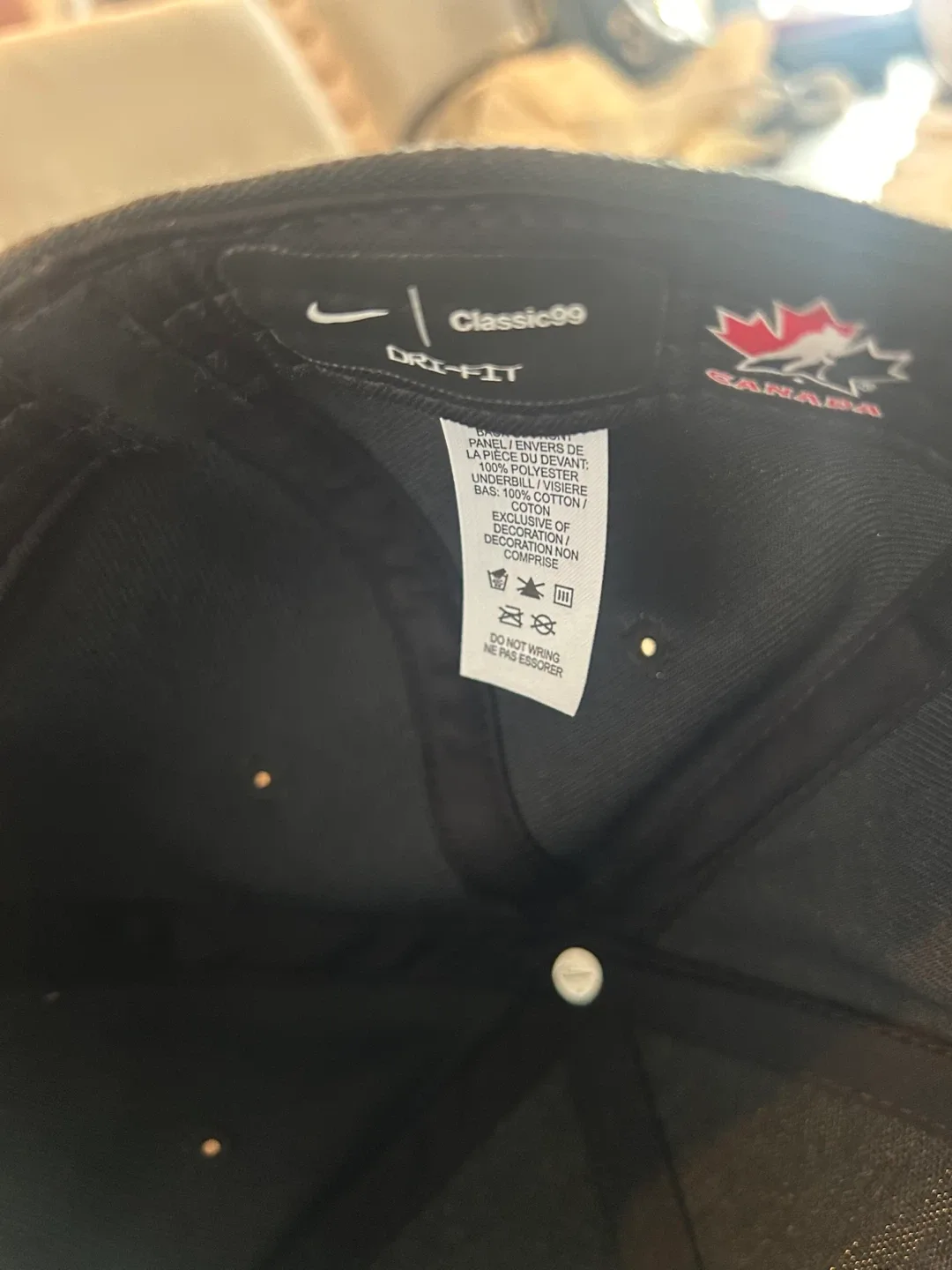 Nike Black Hockey Canada Swoosh Flex Hat image indicator(3)