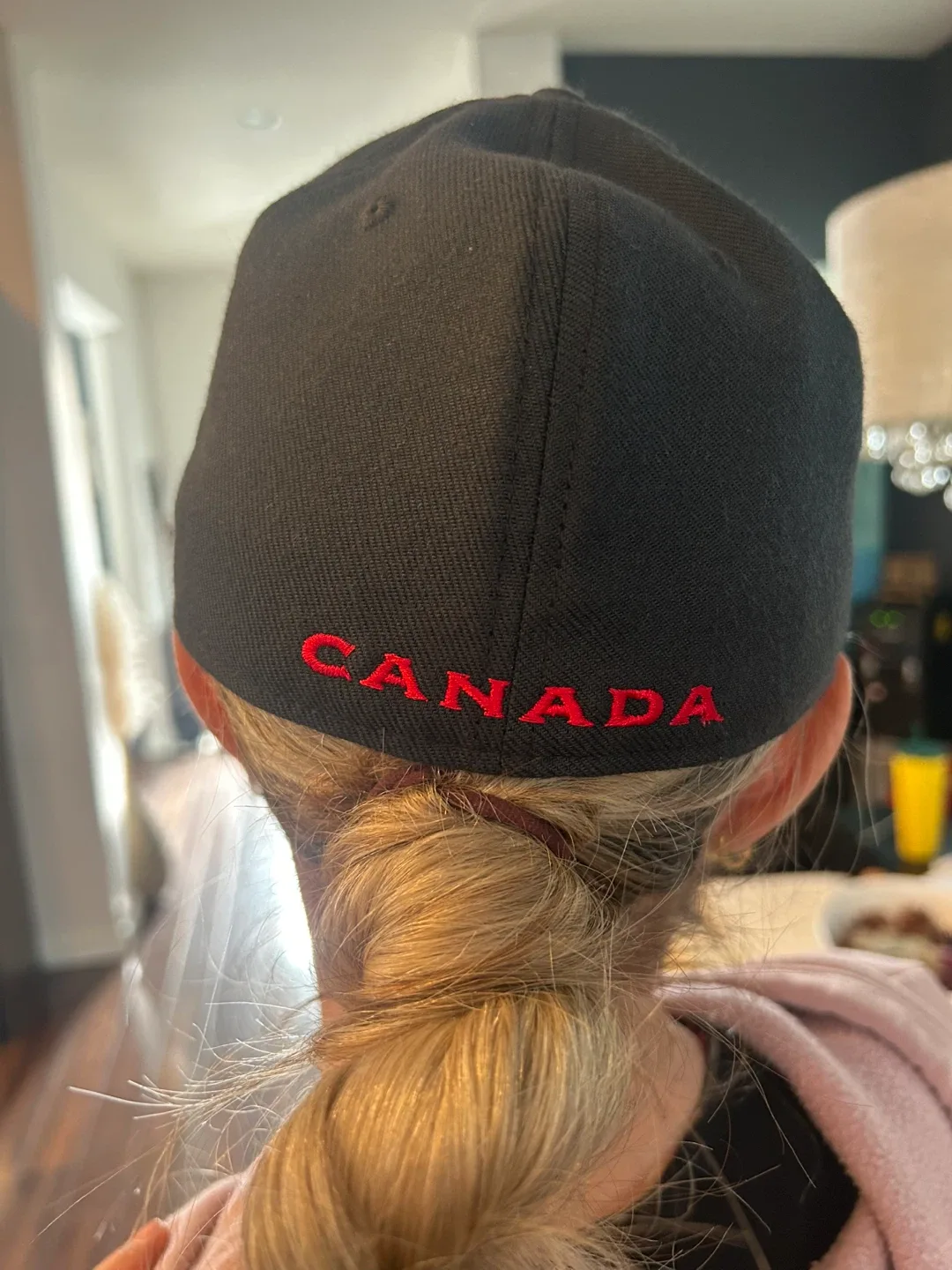 Nike Black Hockey Canada Swoosh Flex Hat image indicator(2)