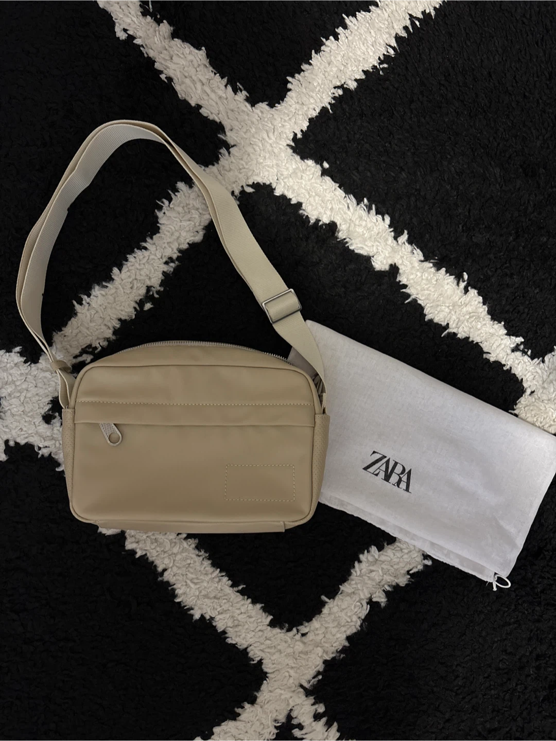 Zara Beige Crossbody Bag