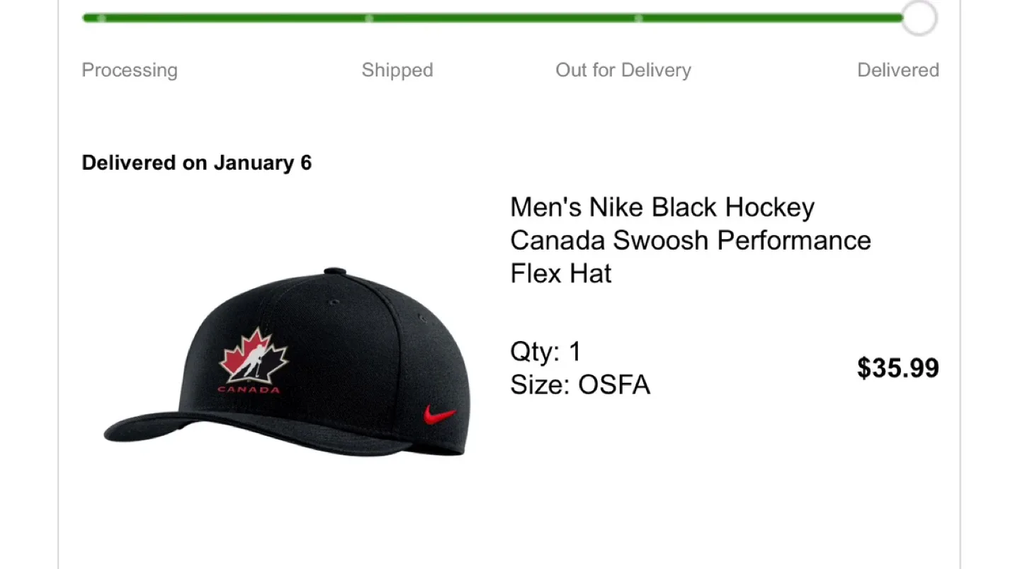 Nike Black Hockey Canada Swoosh Flex Hat image indicator(4)