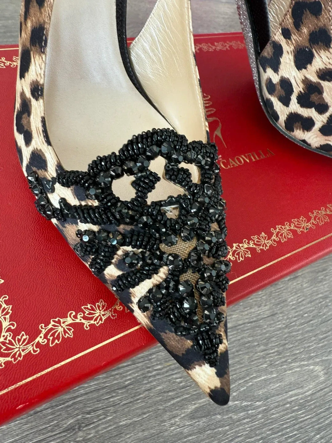NEW René Caovilla Leopard Heels - Size 36 image indicator(4)