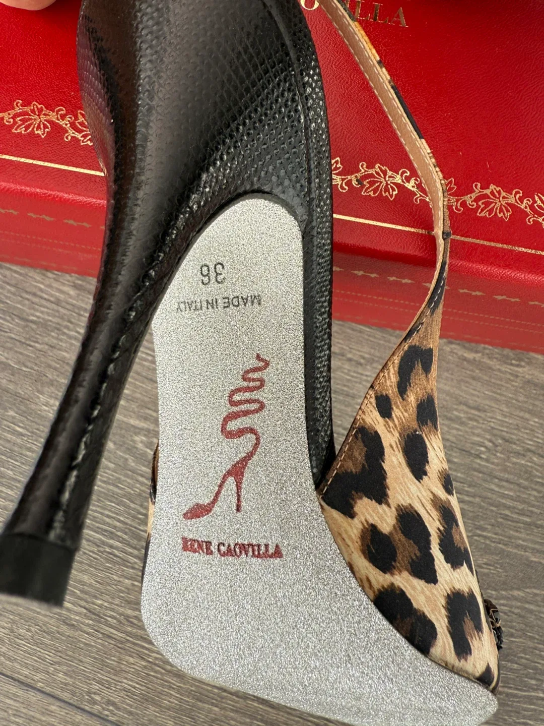 NEW René Caovilla Leopard Heels - Size 36 image indicator(5)