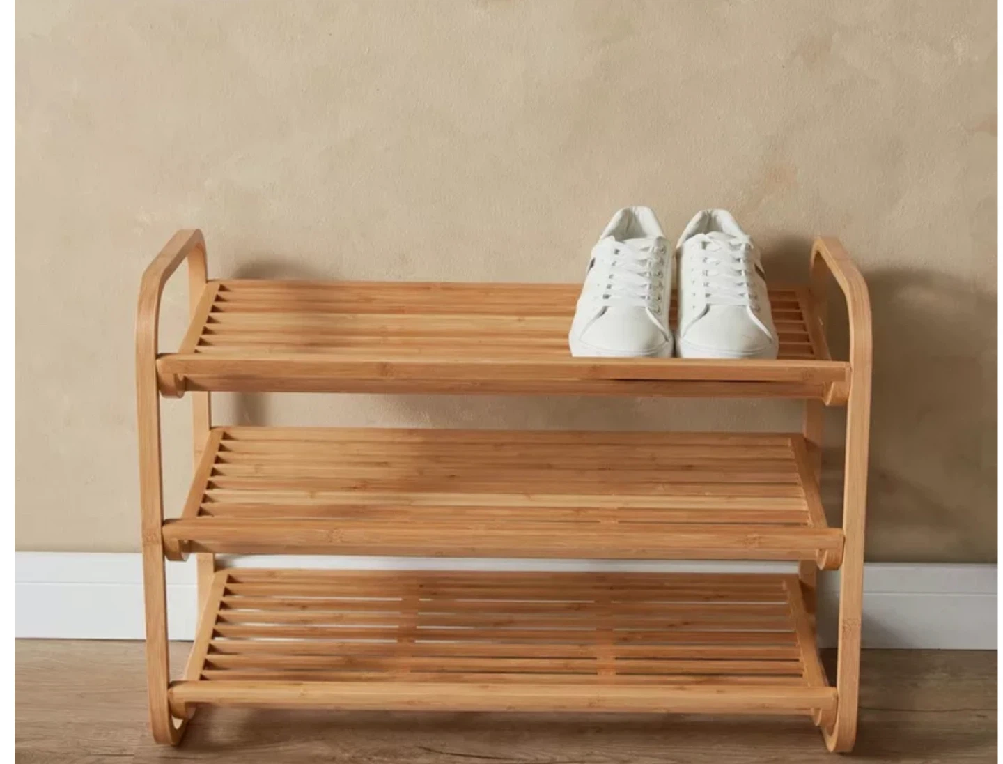 Bamboo shoe rack excellent condition - photo 5