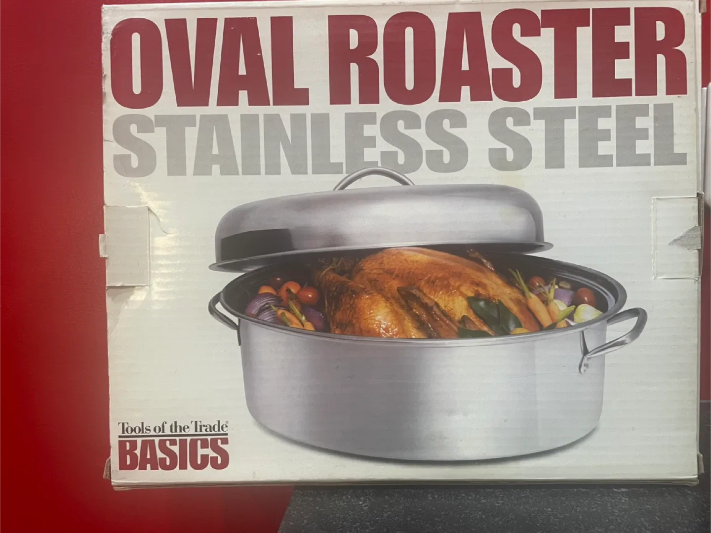 Tools of the Trade BASICS 18” Stainless Steel Oval Roaster Set thumbnail