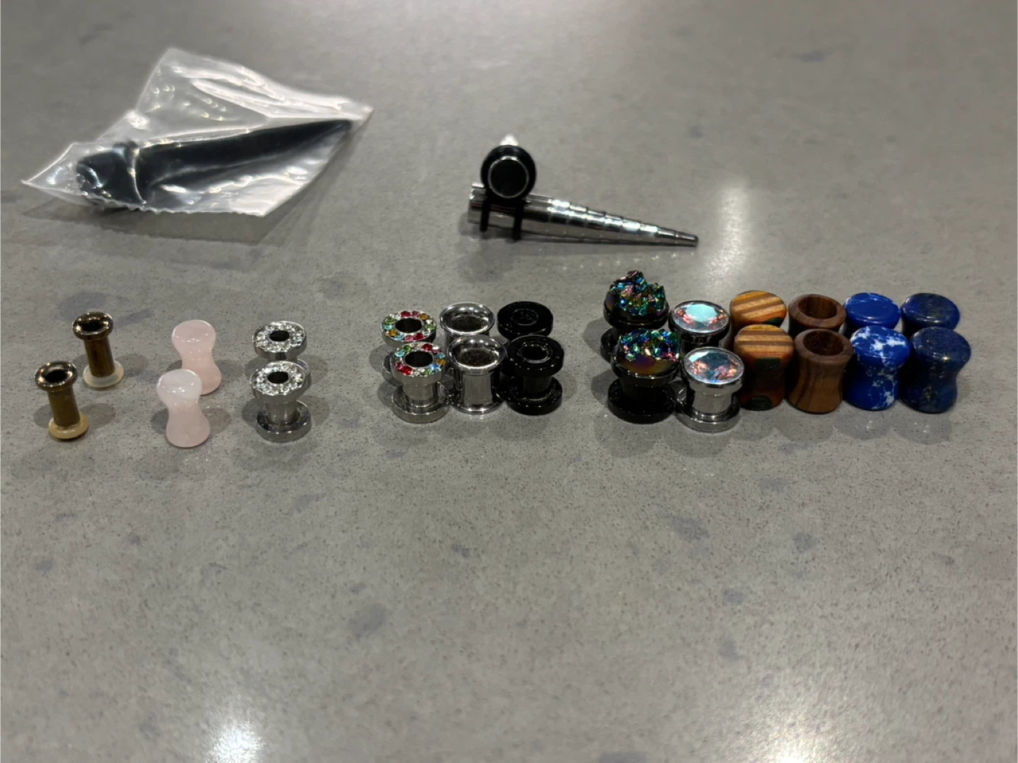 Various tunnels and plugs