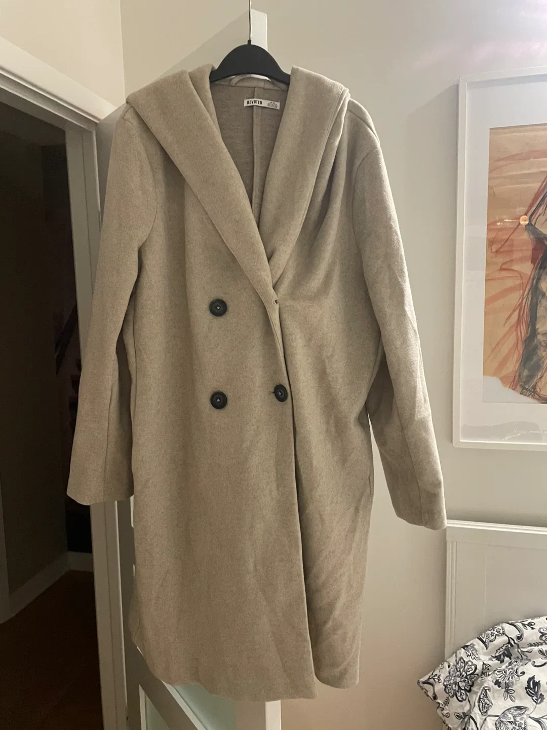 Devoted XL Hooded Coat - Beige image indicator(4)