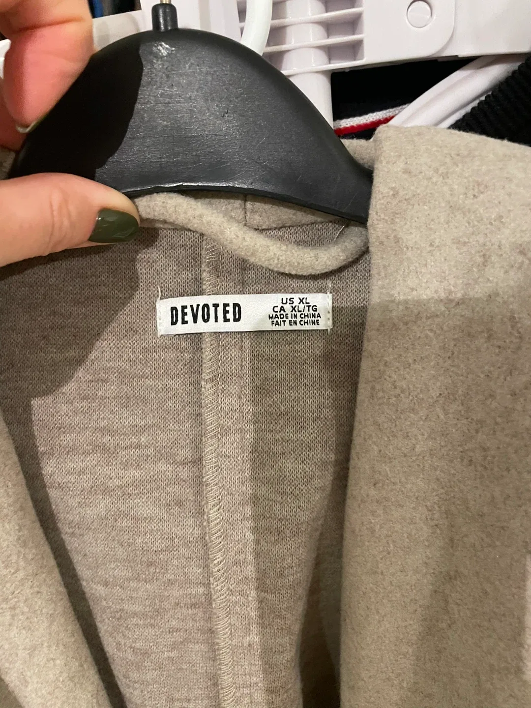 Devoted XL Hooded Coat - Beige image indicator(2)