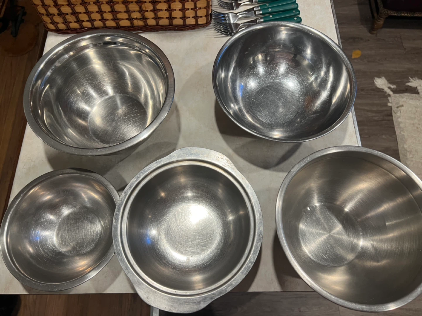 Stainless Steel Mixing Bowls - Set of 5 - photo 2