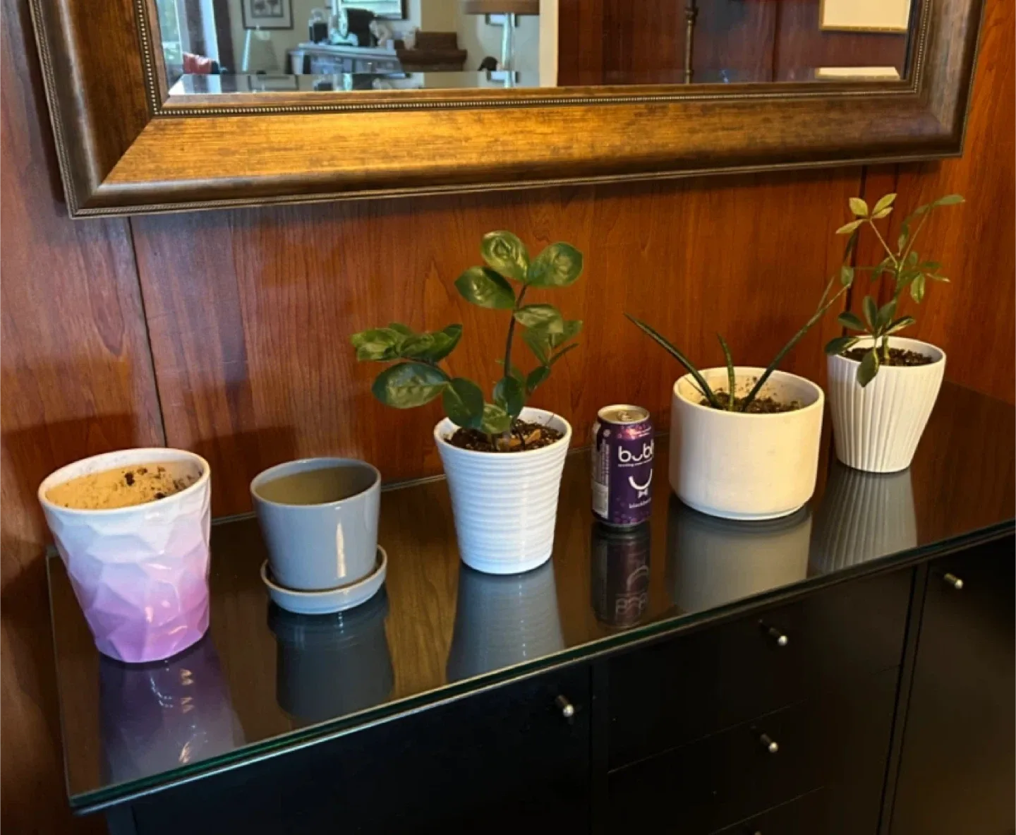 $20 MCM Brutalist big planter plant pot 13 in x 10 in concrete image indicator(10)