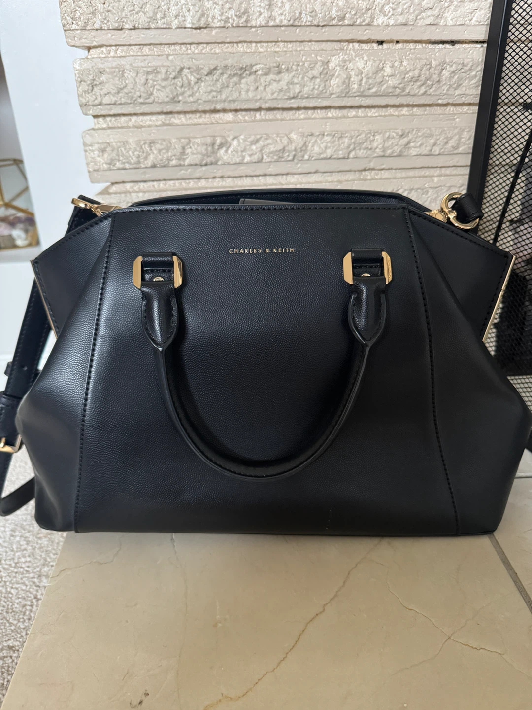 Charles & Keith Black Handbag