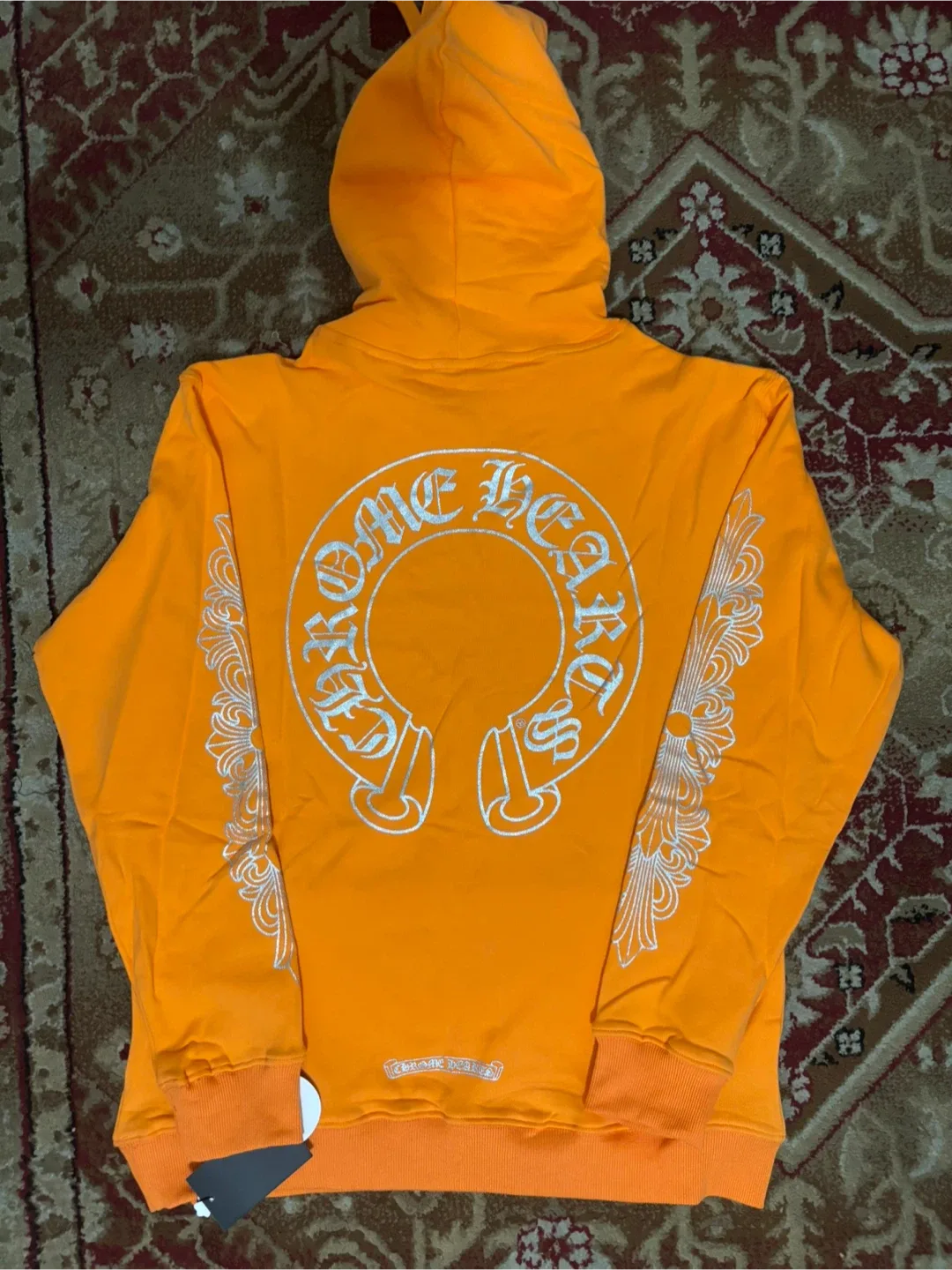 Chrome Hearts Orange Hoodie & Sweatpants Set image indicator(2)