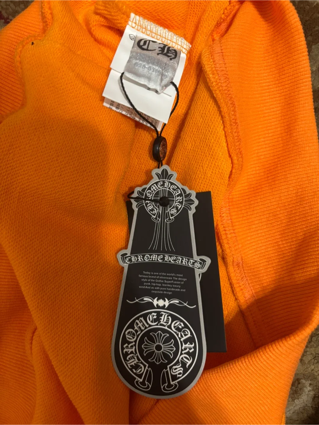 Chrome Hearts Orange Hoodie & Sweatpants Set image indicator(4)