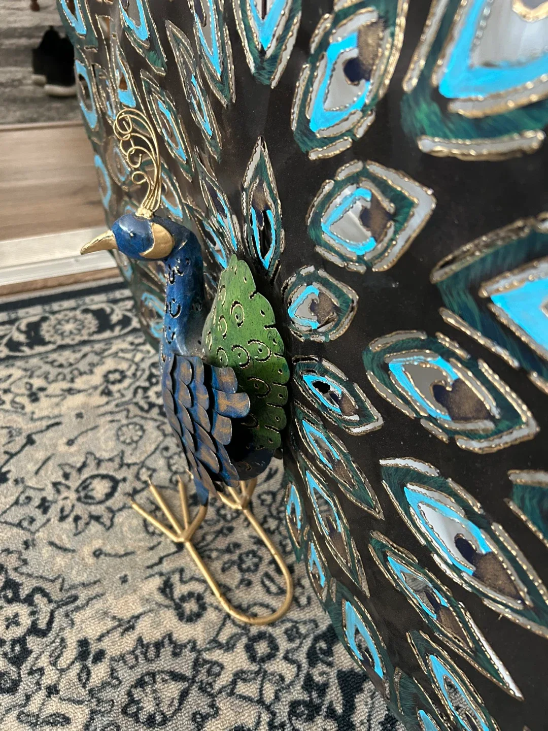 Elegant Peacock FirePlace Screen image indicator(3)