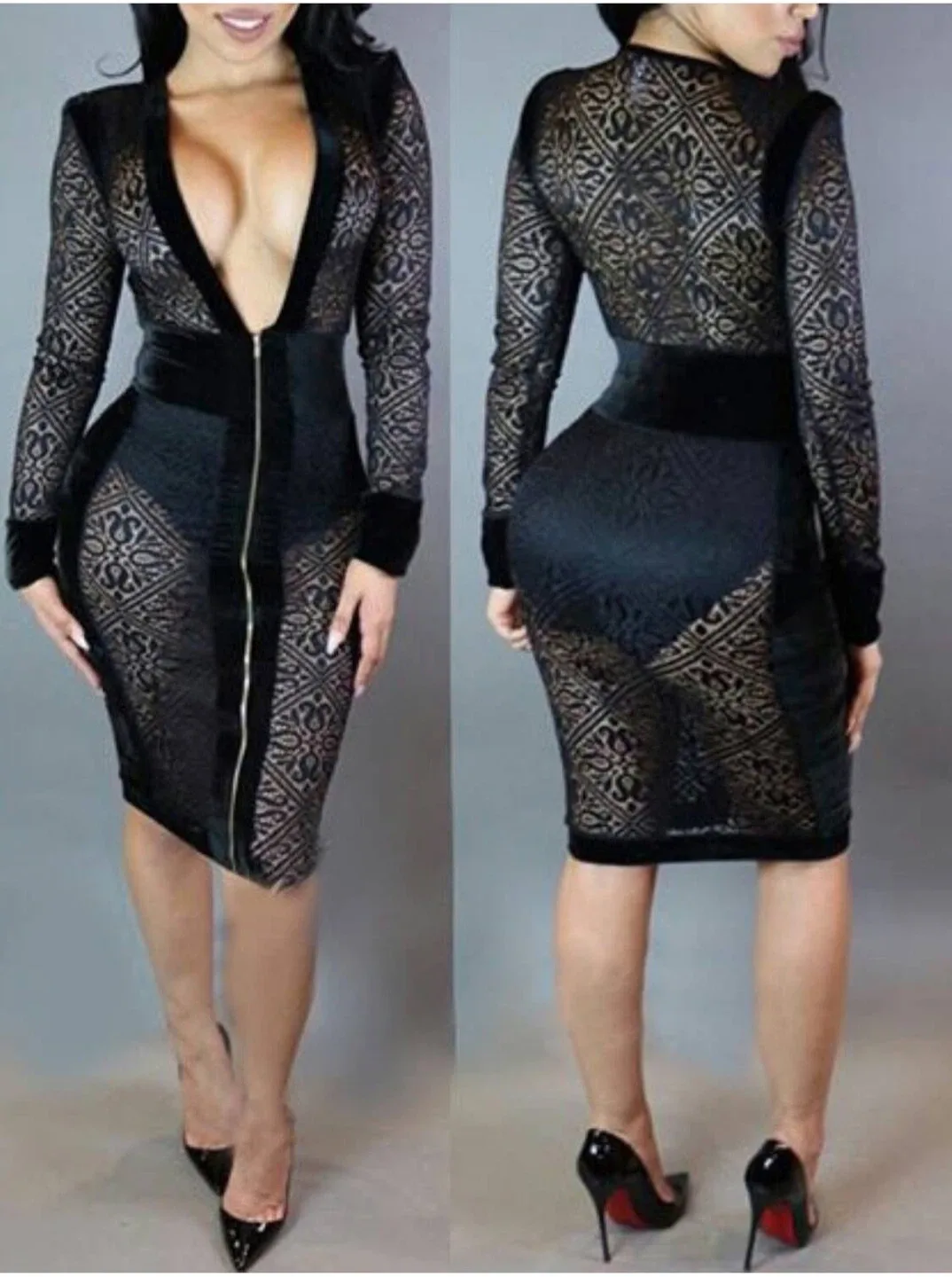 Black Lace Detail Dress NEW image indicator(4)