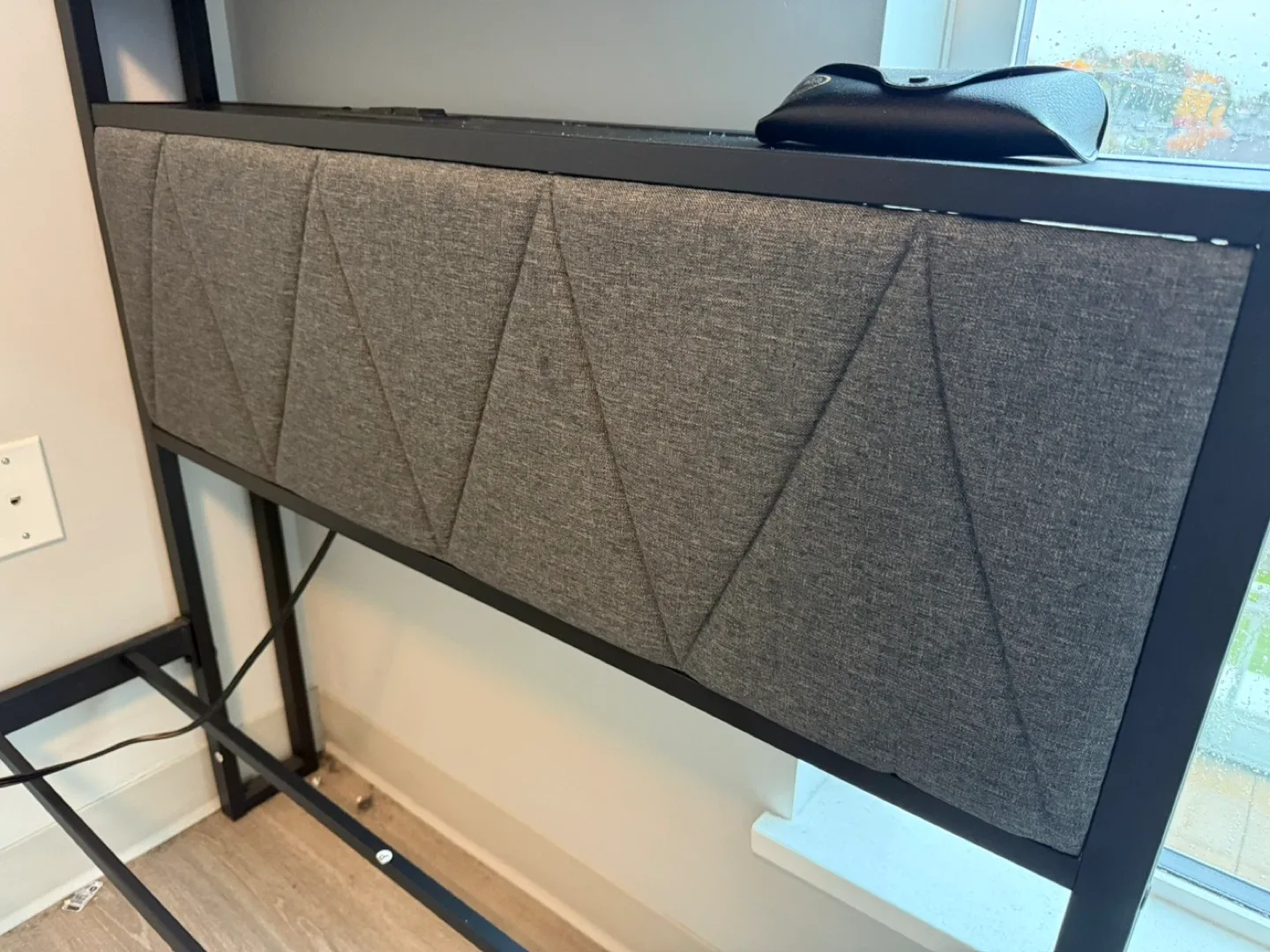 Black Metal Bed Frame with Headboard image indicator(4)