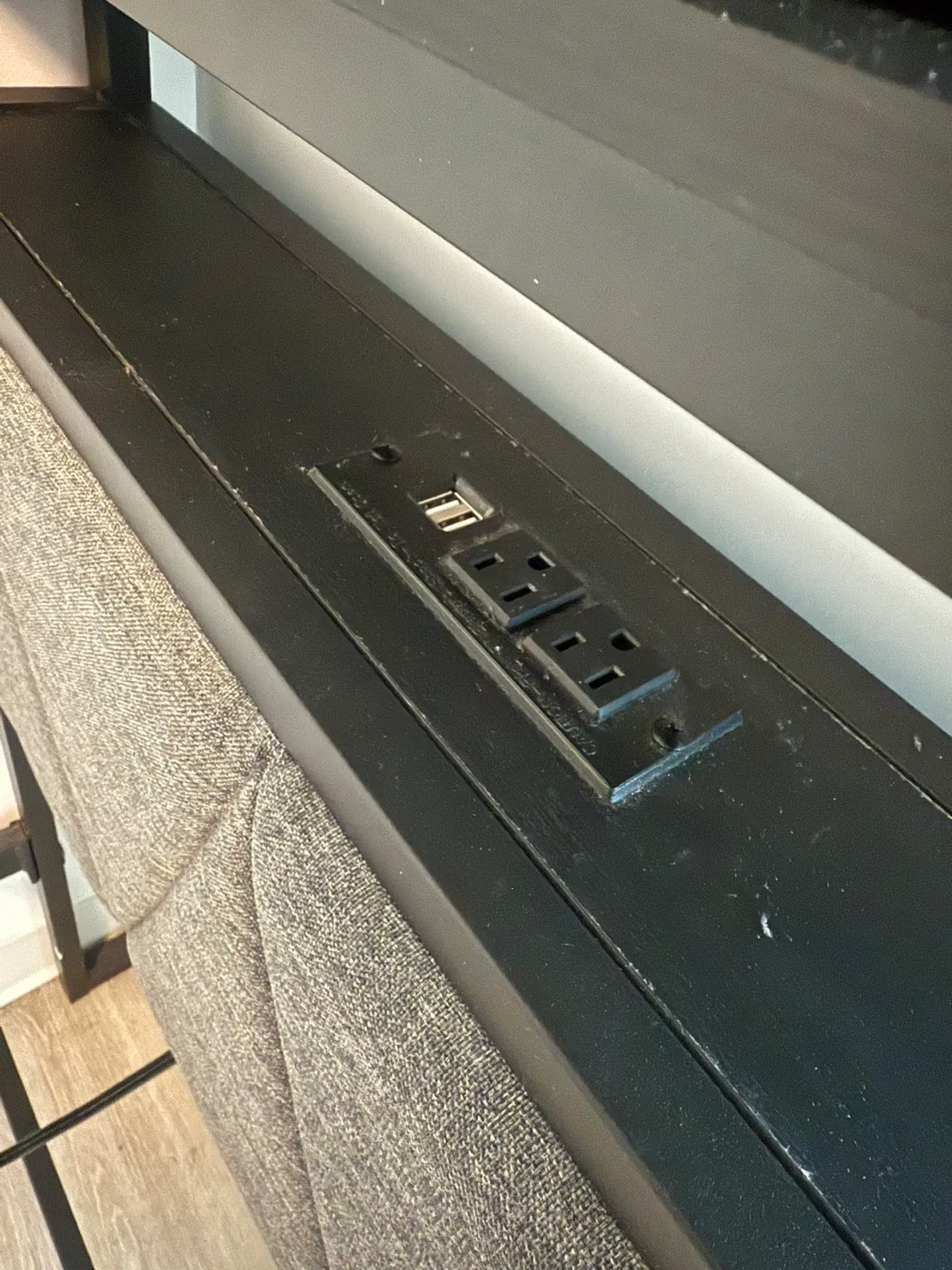 Black Metal Bed Frame with Headboard image indicator(3)