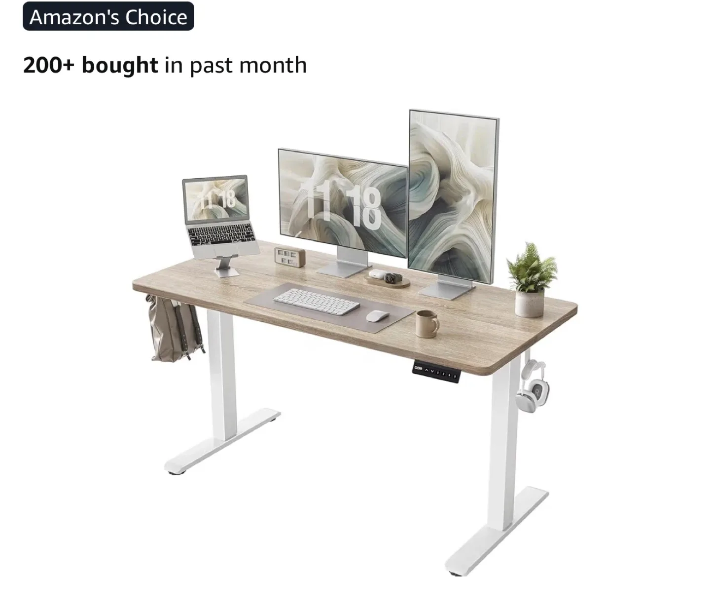 BEXEVUE Standing Desk 55 x 28 inch Maple image indicator(2)