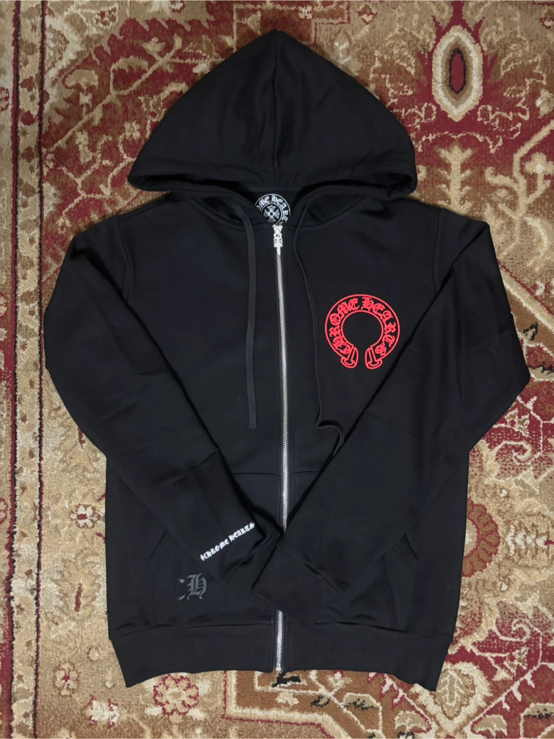 Chrome Hearts Black Zip-Up Hoodie - Size S