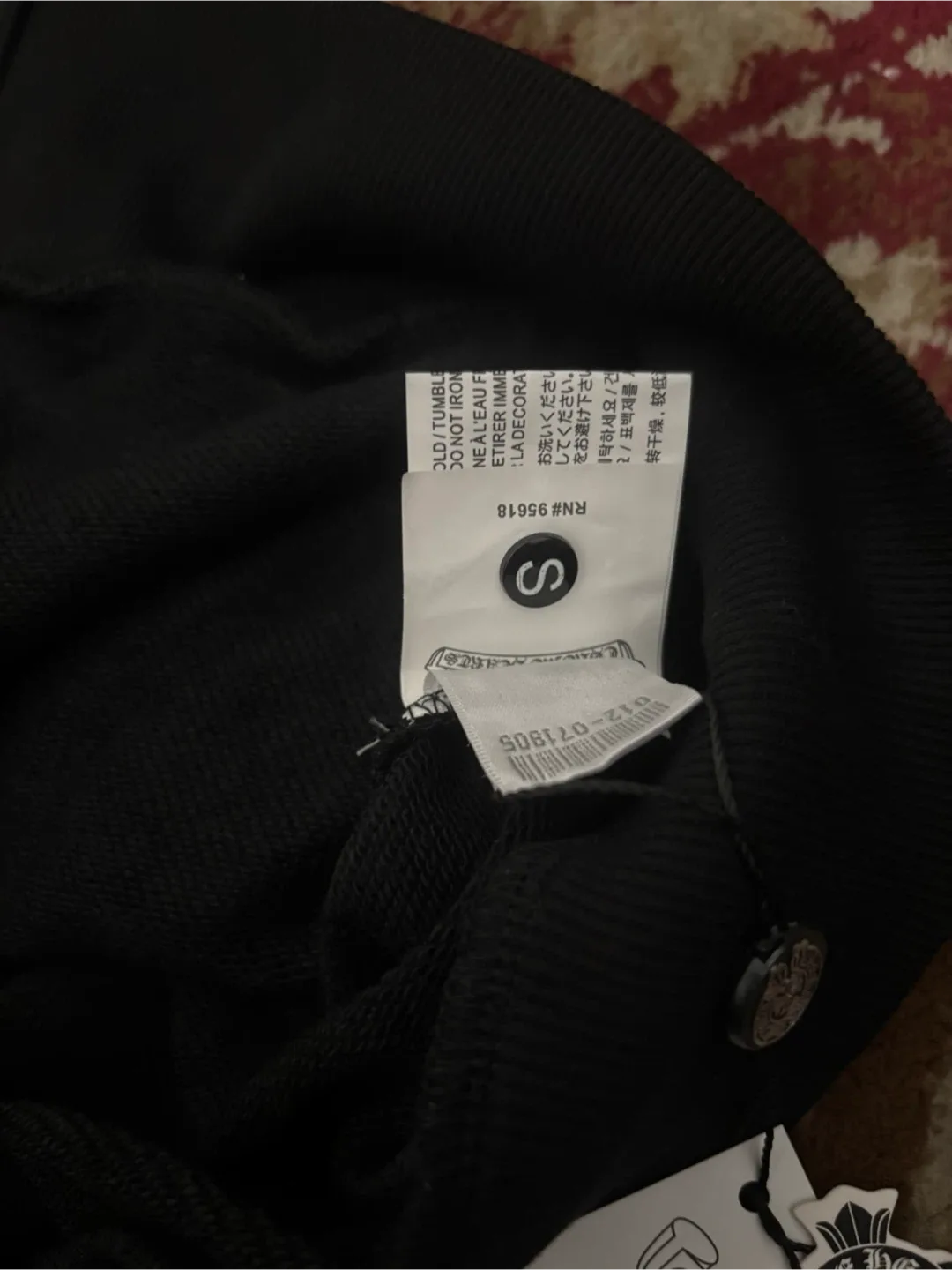 Chrome Hearts Black Zip-Up Hoodie - Size S image indicator(4)