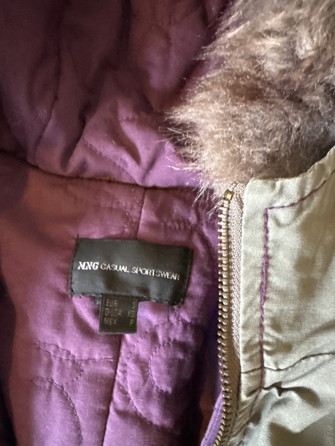 MNG Casual Sportswear Olive Green Winter Coat XS image indicator(2)