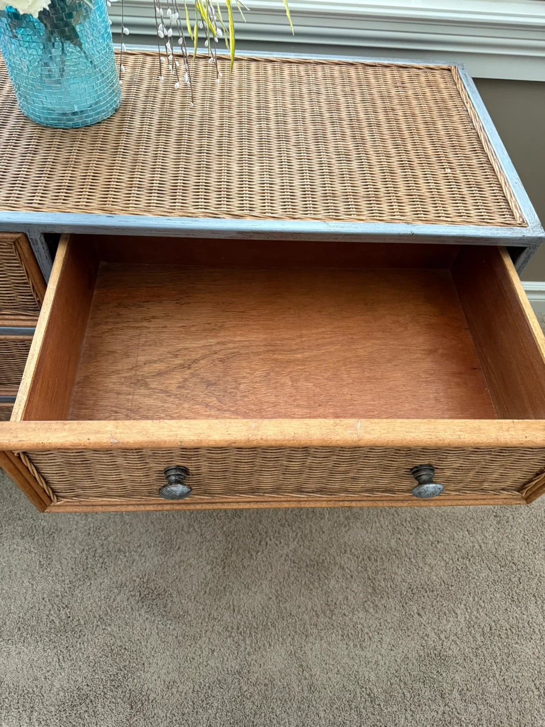 Wicker & Metal 6-Drawer Dresser - photo 2