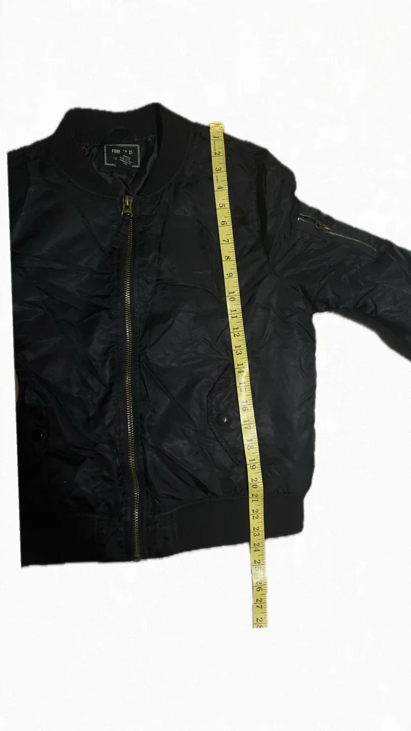 Forever 21 Black Bomber Jacket image indicator(3)