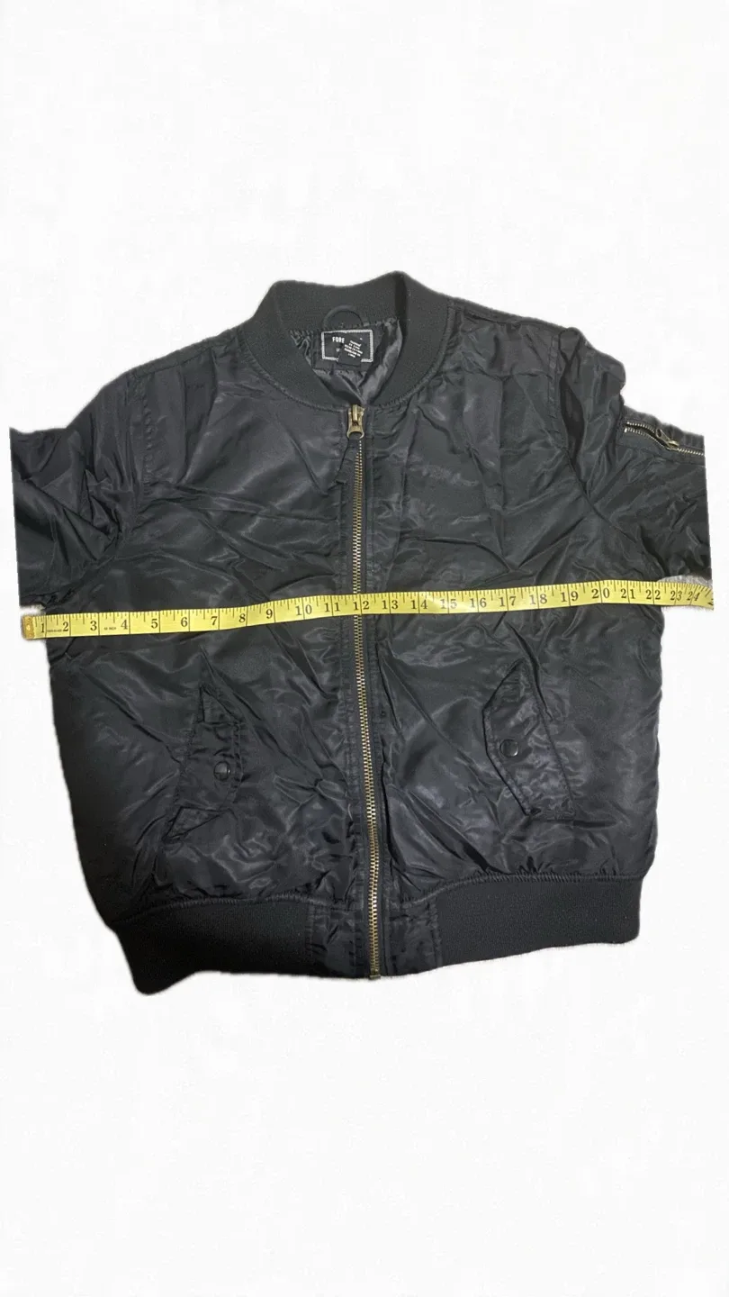 Forever 21 Black Bomber Jacket image indicator(2)