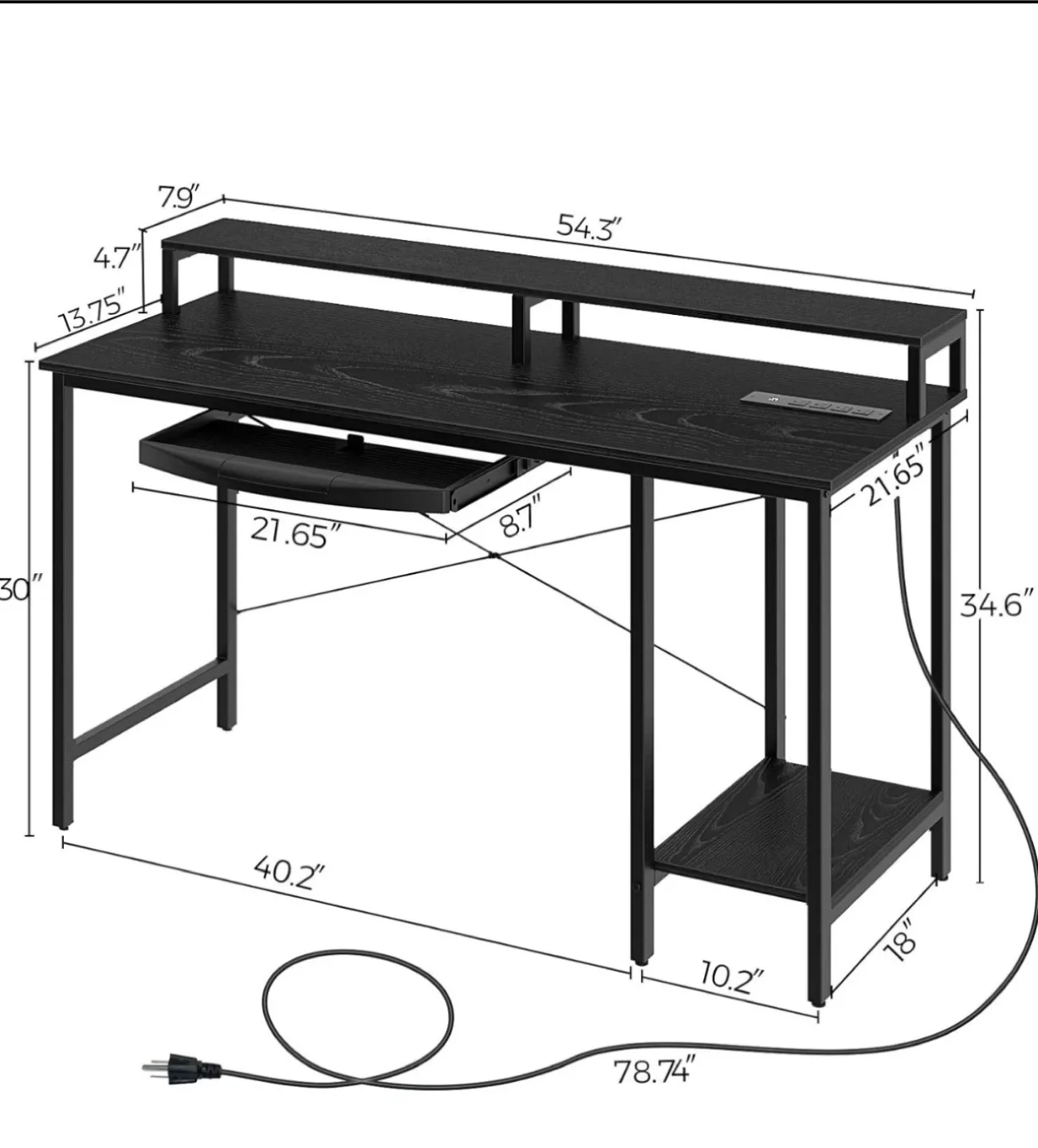 Computer Desk with Monitor Stand thumbnail