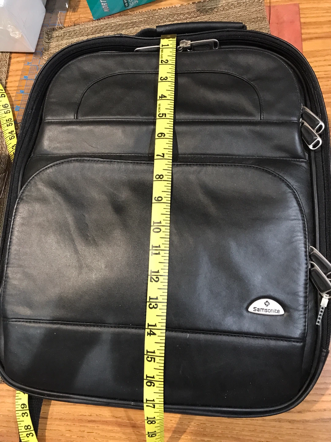 Samsonite Black Leather Backpack - photo 4