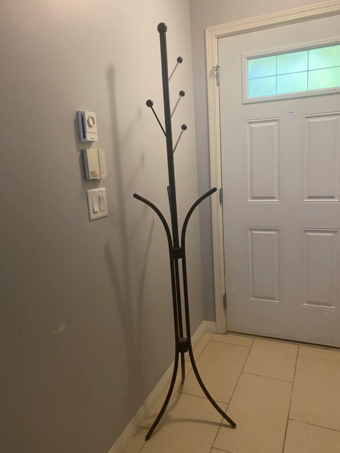Metal Coat Rack Black