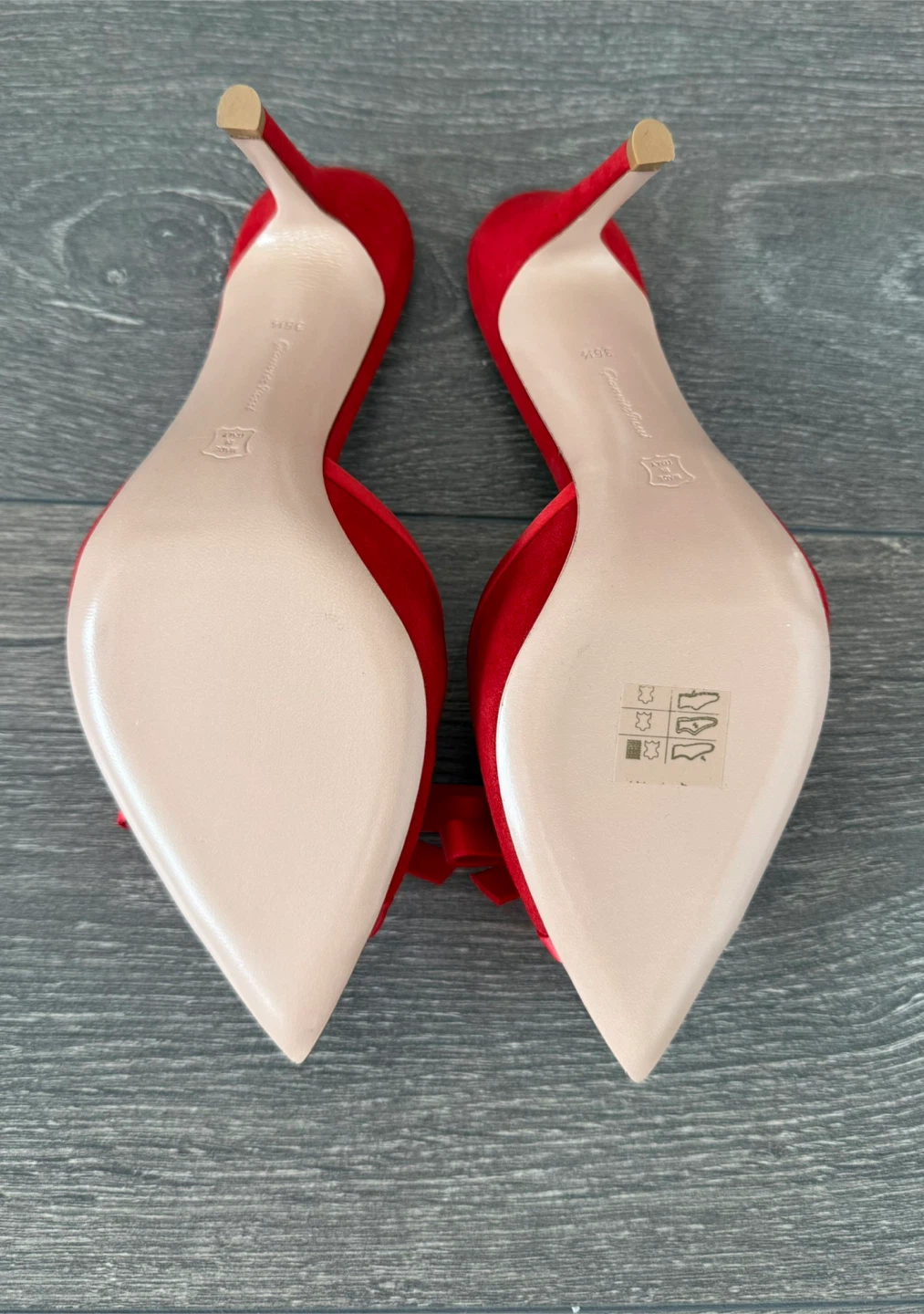🆕 Gianvito Rossi Red Bow Heels - Size 36.5 - photo 3